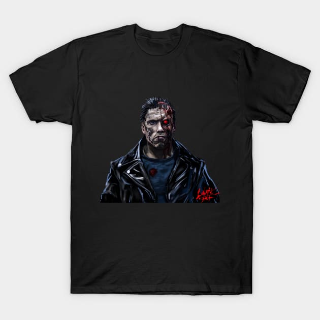 T-800 transparent design T-Shirt by Art Of Lunatik